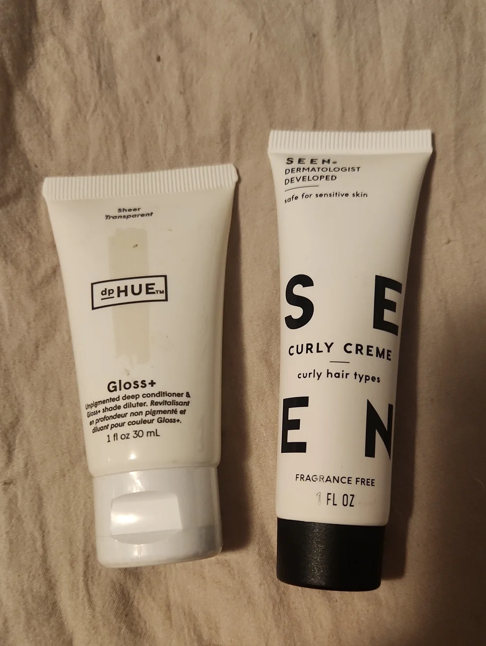 dpHUE Gloss+ & SEEN Curly Creme Duo - White Tubes